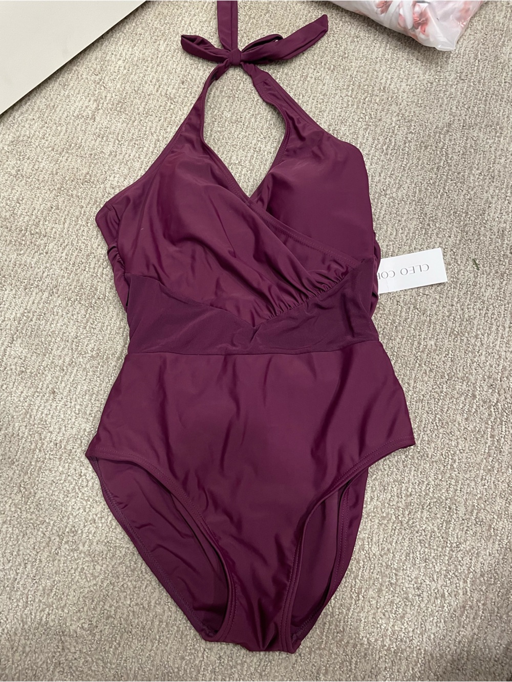 New Cleo Cora Burgundy One-Piece Swimsuit